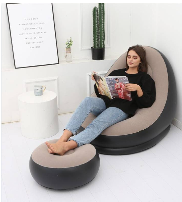 Sofa Inflable con Puff